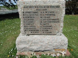 War Memorial Names 1939/45